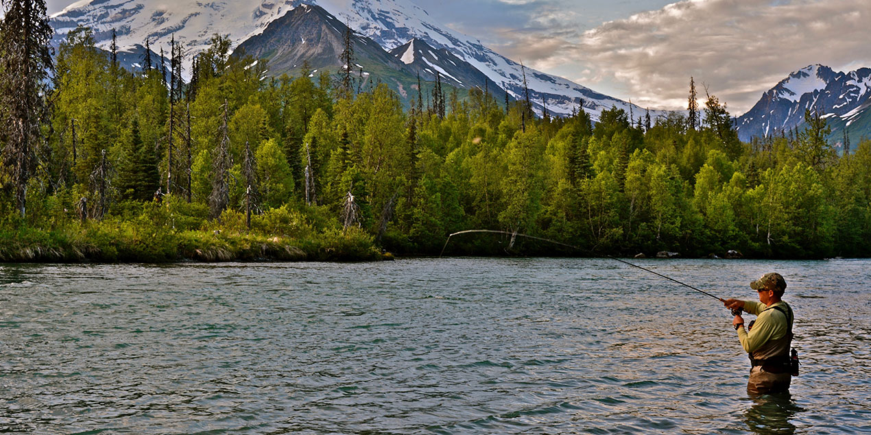 Fly Fishing at Redoubt Mountain Lodge  Luxury Fishing and Wildlife Lodge in  Lake Clark National Park, Alaska